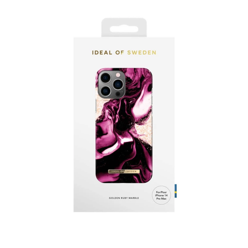 IDeal Of Sweden - IPhone 14 PRO MAX Coque Golden Ruby Marble 5 IDeal Of Sweden - IPhone 14 PRO MAX Coque Golden Ruby Marble – Image 3