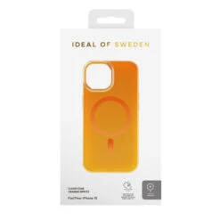 IDeal Of Sweden - IPhone 15 Coque Clear Case MagSafe Orange Spritz -Mobilemania Magasin ideal of sweden iphone 15 coque clear case magsafe orange spritz 3