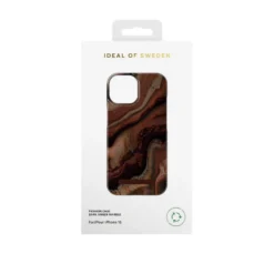 IDeal Of Sweden - IPhone 15 Coque Dark Amber Marble -Mobilemania Magasin ideal of sweden iphone 15 coque dark amber marble 1