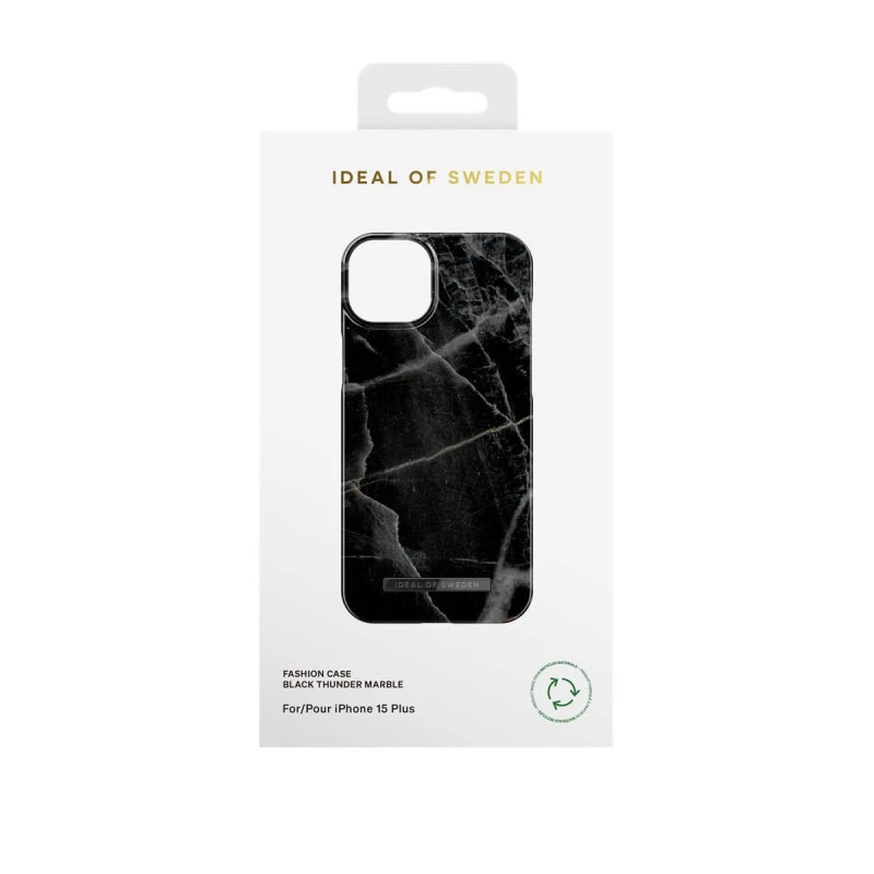 IDeal Of Sweden - IPhone 15 Plus Coque Black Thunder Marble 3 IDeal Of Sweden - IPhone 15 Plus Coque Black Thunder Marble