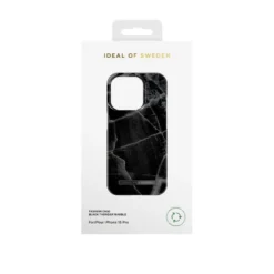 IDeal Of Sweden - IPhone 15 PRO Coque Black Thunder Marble