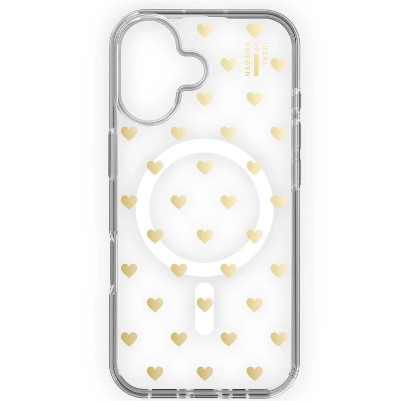 IDeal Of Sweden - IPhone 16 Coque MagSafe Clear Case Golden Hearts 3 IDeal Of Sweden - IPhone 16 Coque MagSafe Clear Case Golden Hearts