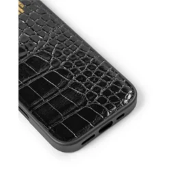 IDeal Of Sweden - IPhone 16 Plus Coque Vegan Leather MagSafe Black Croco -Mobilemania Magasin ideal of sweden iphone 16 plus coque vegan leather magsafe black croco 2