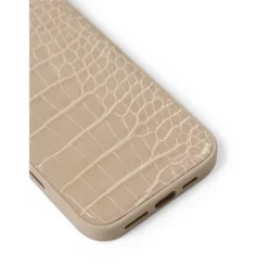 IDeal Of Sweden - IPhone 16 PRO Coque Vegan Leather MagSafe Warm Beige Croco -Mobilemania Magasin ideal of sweden iphone 16 pro coque vegan leather magsafe warm beige croco 2