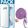 Pack Coque Aluminium + Câble MicroUSB Samsung Galaxy S7 Edge