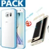 Pack Coque Aluminium + Protection écran Verre Trempé Intégrale Samsung Galaxy S7 Edge