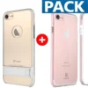 Pack Coque Bimatière Transparente + Coque FLOVEME Hybride Apple IPhone 7/8 -Mobilemania Magasin pack coque bimatiere transparente coque floveme hybride apple iphone 78
