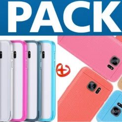 Pack Coque Honeycomb Dots + Coque Aluminium Samsung Galaxy S7