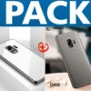 Pack Coque Rigide CAFELE Vitros Series + Coque Silicone Gel CAFELE AIR SKIN Series Samsung Galaxy S9 -Mobilemania Magasin pack coque rigide cafele vitros series coque silicone gel cafele air skin series samsung galaxy s9