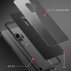 Pack Coque Rigide CAFELE Vitros Series + Coque Silicone Gel CAFELE AIR SKIN Series Samsung Galaxy S9 -Mobilemania Magasin pack coque rigide cafele vitros series coque silicone gel cafele air skin series samsung galaxy s9 7