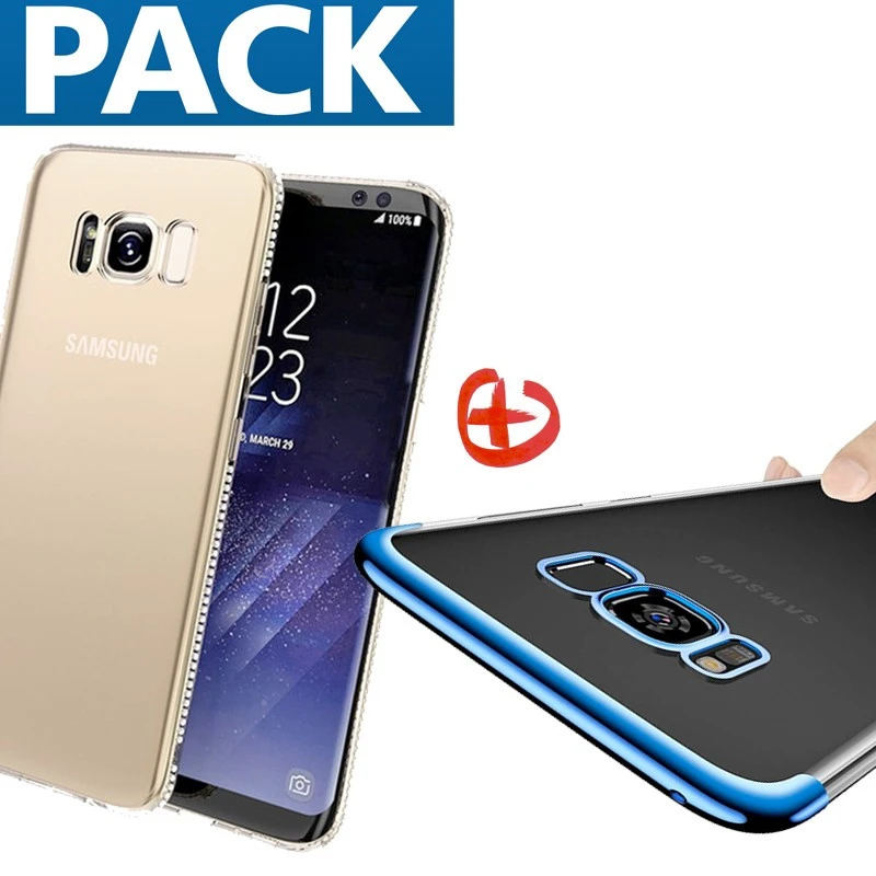 Pack Coque Souple Floveme Crystal + Coque FLOVEME 3D Plating Samsung Galaxy S8 Plus 3 Pack Coque Souple Floveme Crystal + Coque FLOVEME 3D Plating Samsung Galaxy S8 Plus