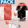 Pack Coques Apple IPhone 7/8 (Ice Cracking, Effet Marbre, Ultra-Clear Contours Bumper) -Mobilemania Magasin pack coques apple iphone 78 ice cracking