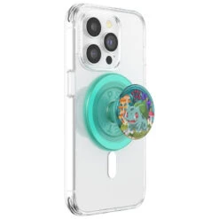 PopSockets - PopGrip MagSafe Round Bulbasaur Mint -Mobilemania Magasin popsockets popgrip magsafe round bulbasaur mint 2