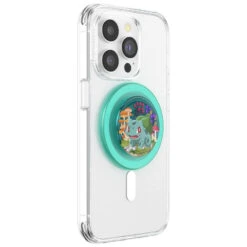 PopSockets - PopGrip MagSafe Round Bulbasaur Mint -Mobilemania Magasin popsockets popgrip magsafe round bulbasaur mint 3