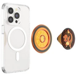 PopSockets - PopGrip MagSafe Round Charmander Flame -Mobilemania Magasin popsockets popgrip magsafe round charmander flame 4