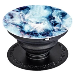 PopSockets - PopGrip Plastic Blue Marble -Mobilemania Magasin popsockets popgrip plastic blue marble 1