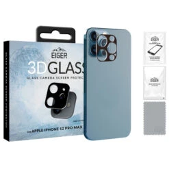 Eiger - IPhone 12 PRO MAX Protection Camera 3D GLASS -Mobilemania Magasin protection camera eiger 3d glass apple iphone 12 pro max 1