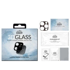 Eiger - IPhone 12 PRO MAX Protection Camera 3D GLASS -Mobilemania Magasin protection camera eiger 3d glass apple iphone 12 pro max 2