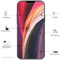 Eiger - IPhone 12 Mini Protection écran 2.5D GLASS -Mobilemania Magasin protection ecran verre trempe eiger 25d glass sp apple iphone 12 mini 1