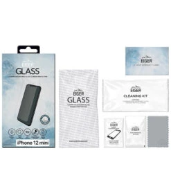 Eiger - IPhone 12 Mini Protection écran 2.5D GLASS -Mobilemania Magasin protection ecran verre trempe eiger 25d glass sp apple iphone 12 mini 3