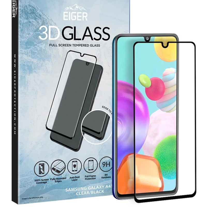 Protection écran Verre Trempé Eiger 3D GLASS CF Samsung Galaxy A41 3 Protection écran Verre Trempé Eiger 3D GLASS CF Samsung Galaxy A41