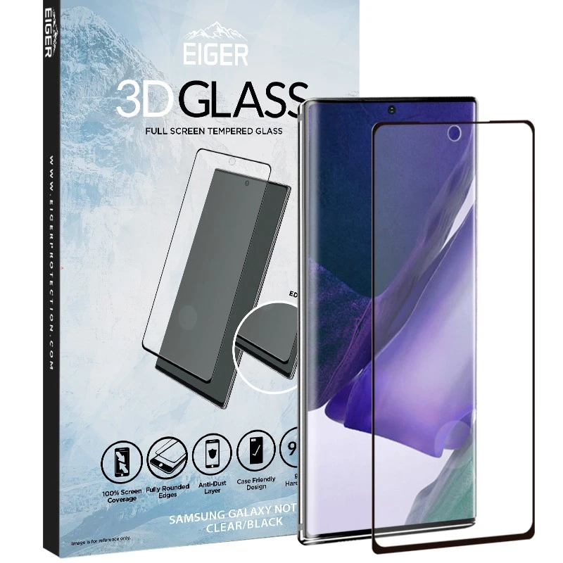 Eiger - Galaxy Note 20 / Galaxy Note 20 5G Protection écran 3D GLASS 3 Eiger - Galaxy Note 20 / Galaxy Note 20 5G Protection écran 3D GLASS
