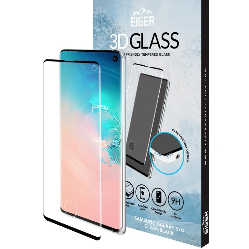 Protection écran Verre Trempé Eiger 3D GLASS CF Samsung Galaxy S10 4 Protection écran Verre Trempé Eiger 3D GLASS CF Samsung Galaxy S10 – Image 2
