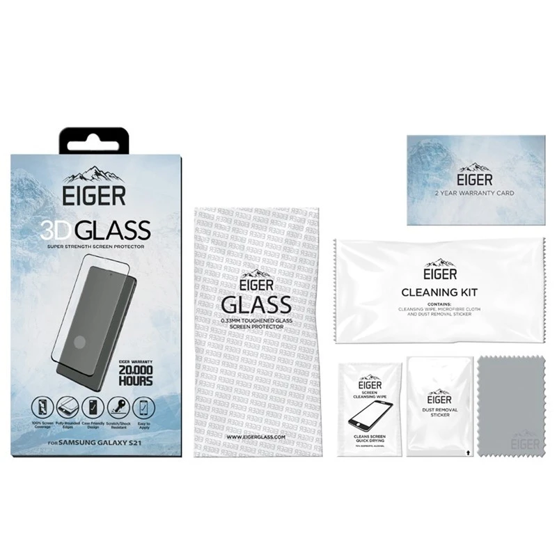 Eiger - Galaxy S21 5G Protection écran 3D GLASS 5 Eiger - Galaxy S21 5G Protection écran 3D GLASS – Image 3