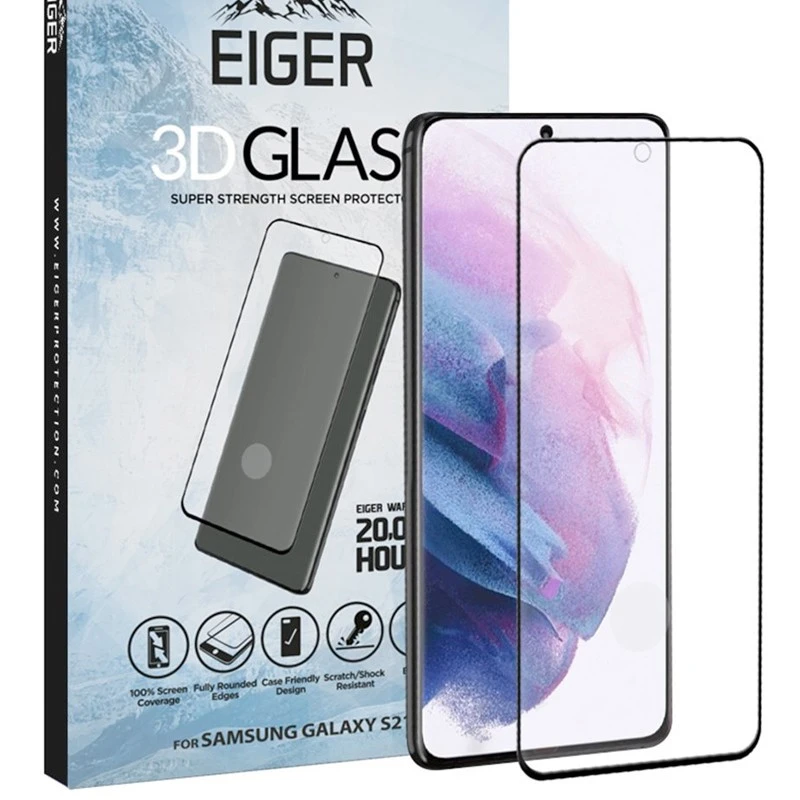 Eiger - Galaxy S21 5G Protection écran 3D GLASS 3 Eiger - Galaxy S21 5G Protection écran 3D GLASS