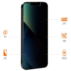 Eiger - IPhone 13 Mini Protection écran MOUNTAIN GLASS PRIVACY -Mobilemania Magasin protection ecran verre trempe eiger 3d mountain glass privacy apple iphone 13 mini 1