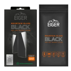 Eiger - IPhone 13 Mini Protection écran MOUNTAIN GLASS PRIVACY -Mobilemania Magasin protection ecran verre trempe eiger 3d mountain glass privacy apple iphone 13 mini 3